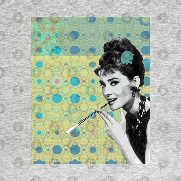 Audrey Hepburn Smoking. by FanitsaArt